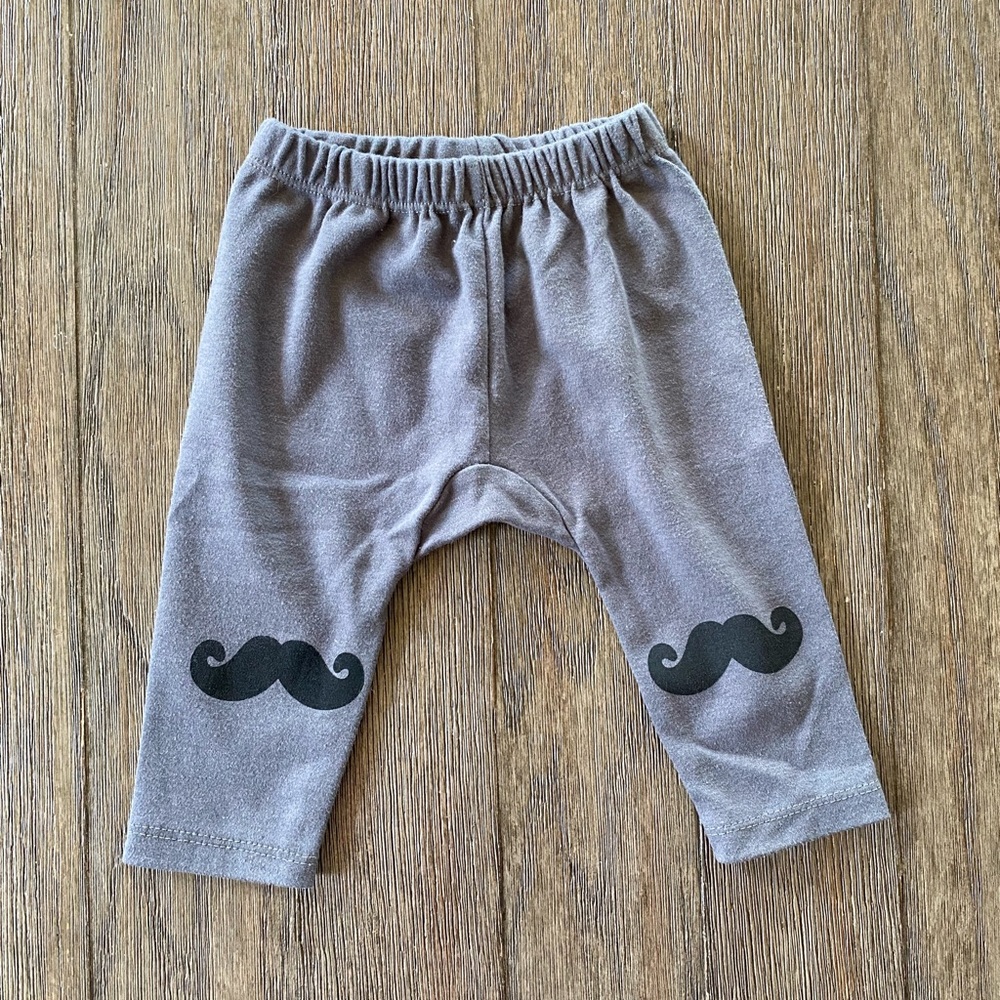 4/$20 Little Beginnings mustache pants